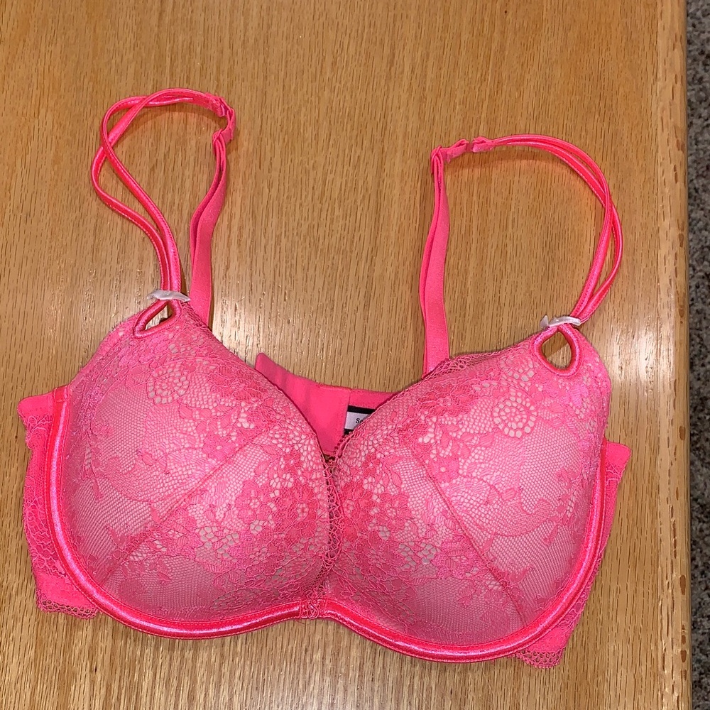 Victoria's Secret Neon Pink Lace Bra